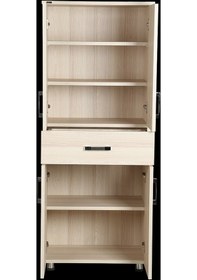 Resim Çok Amaçlı Dolap Hard Parlak Carden Model Suntalem 4raf 1çekmece 150 Cm El Yapım Açık Kahverengi 