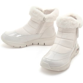Resim Skechers Kadın Beyaz Arch Fit Smooth - Cool Puff Rugan Kalın Tabanlı Bot - Beyaz / 