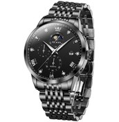 Resim Yingfu Olevs 2925 Erkekler Kuvars Saat Siyah Çok Renkli Su Geçirmez Aydınlık Çok Renkli 