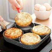 Resim 1 Adet Çok Yönlü 4 Delikli Yapışmaz Tava Omletler, Yumurtalar, Mantılar & Biftekler İçin - Dayanıklı Alüminyum Alaşım, Kahvaltı & Daha Fazlası İçin Mükemmel, İndüksiyon Ocak Uyumludur 