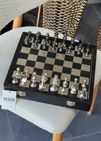 Resim Kingory Metal Ahşap Kutulu Satranç Takımı 