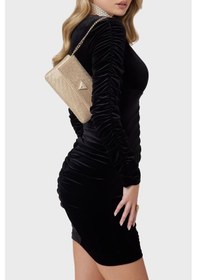 Resim Guess Zalina Kadın Clutch Kadın Omuz Çantası Hwrp9350700 Altın 