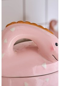 Resim Karaca Dino Kapaklı Saklama Kabı Pembe Pembe 
