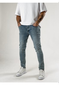 Resim Cocopelli Slim Fit Taşlanmış Mavi Erkek Kot Pantolon Coc2718 Mavi 