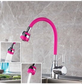 Resim River World Oynar Başlıklı Tasarruflu Kubar Musluk Borusu ve Başlığı Pembe 