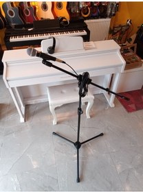 Resim Mikrofon Standı Ayaklığı + D-sound Dinamic Mikrofon + Mic Kablosu Seti 