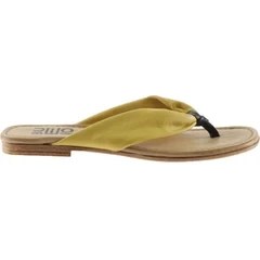 Resim Bueno Shoes Sarı Deri Kadın Düz Sandalet 