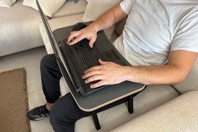 Resim MİLTON KATLANABİLİR MDF LAPTOP SEHPASI, ANTRASİT 