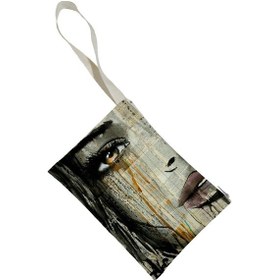 Resim Unisex Buğulu Gözler Portföy Clutch Çanta 