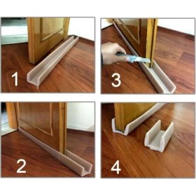 Resim Şeker Portakalım 5 Adet Bej Geçmeli Kapı Altı Izolasyon Süngeri Isı Yalıtım Soğuk Hava Kesici Böcek ve Toz Önleyici 