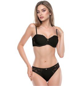 Resim Kadın Vizon Pembe Desteksiz Sütyen Külot Takımı Bralet Takım Vizon-pembe 