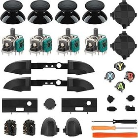 Resim Benseager 25PCS Complete Repair Kit for Xbox Series X/S Controller - Includes 3D Joysticks, Thumbsticks, Bumpers, Buttons, T6 T8 Screwdriver & Other Replacement Parts for Xbox Series X/S Controller 