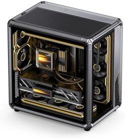 Resim Jonsbo X400 Orta Kule ATX PC Kasası, Temperli Camlı Arka Bağlantı Desteği, 13 Fan ve 360 mm Radyatör için Alan - Gri 