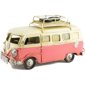 Resim Metal Dekoratif Vosvos Minibüs Çerçeveli Ve Kumbaralı 