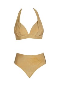 Resim Endeep Beria Kadın Yarım Dolgulu Hardal Bikini Takımı Hardal 