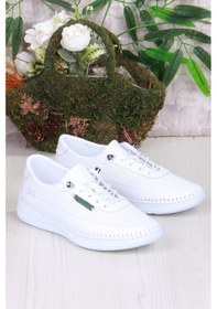 Resim Pepita 429550 Anatomik Rahat Esnek Hakiki Deri Kadın Ayakkabı Beyaz 