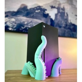 Resim Dlc 3d Design Xbox x Serisi Uyumlu Ahtapot Standı Ahtapot Tentacle Stand Xbox Series x Tentacle Dock Holder 