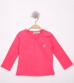 Resim Toontoy Kız Bebek Göğsü Nakışlı T-shirt Açık Pembe 