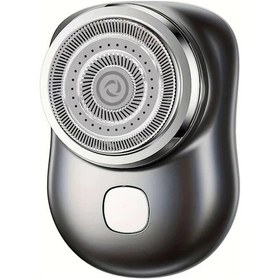 Resim Challenger Siyah Mini Elektrikli Tıraş Makinesi Erkekler İçin Kompakt Şarjlı Kablosuz Sakal Düzeltici Usb Şarjlı Ev Seyahat Tatil Hediyesi 