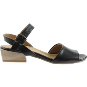 Resim Bueno Shoes Siyah Deri Kadın Topuklu Sandalet 
