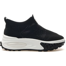 Resim Guja Kadın Taş Detaylı Sneaker Günlük Ayakkabı 25y 25y305-4 Z Siyah Siyah 