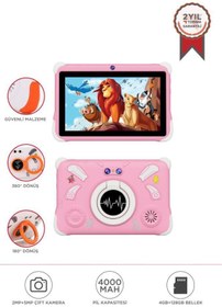 Resim Torima Tablet 4GB 128GB Kılıf Hediyeli Çocuk Tableti T15 Pembe 