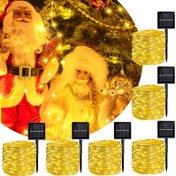 Resim 6 adet Güneş Enerjili Dış Mekan Su Geçirmez Metal Tel Dizisi Işıkları Sevgililer Günü ve Noel için, 8 Mod, Bahçe, Düğün, Güverte, Arka Bahçe, Ağaçlar, Bahçe Çitleri, Havuz ve Parti Süslemeleri için İdeal, Şenlik Işıkları | Güneş Enerjili Işıklar | Dayanıklı Plastik Işıklar, Dış Mekan Aydınlatması için Diz Işıkları 