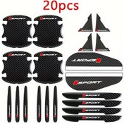 Resim Xuweiwei 20 Parça Araç Aksesuar Seti Tüm Araç Modelleri İçin Uygun Geri Görüş Aynası Güneşlik Kapı Kolu Koruyucu 