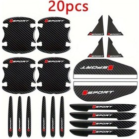 Resim Xuweiwei 20 Parça Araç Aksesuar Seti Tüm Araç Modelleri İçin Uygun Geri Görüş Aynası Güneşlik Kapı Kolu Koruyucu 