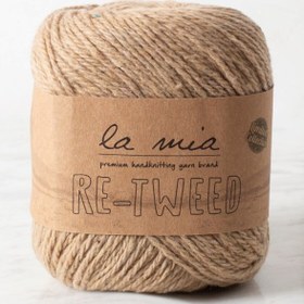 Resim La Mia Re-Tweed Bej Melanj El Örgü İpi - L122 - 34407 