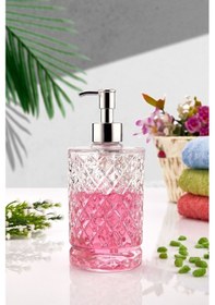 Resim Lüks Cam Sıvı Sabun Bulaşık Deterjanı Şişesi Sabunluk 