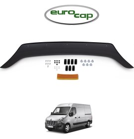 Resim Eurocap Renault Master Ön Kaput Koruma Rüzgarlığı 3 mm Akrilik (Abs) Parlak Siyah Deflektör 2010-2014 