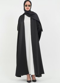 Resim Şakika Siyah Kadın Aysha Abaya Ferace & Şal - Boy 135 cm 