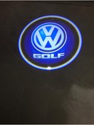 Resim ŞENYILDIZ AKSESUAR Volksvagen Golf Kapı Logosu Yeni Nesil Mesafe Sensörlü Pilli Model Ön 2 Kapı Için Karbon Görünümlü 