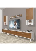 Resim Decoraktiv Eko 270da Mdf Gold Tv Ünitesi Tv Sehpası Beyaz - Ceviz 