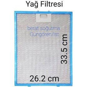 Resim Termikel Davlumbaz Alüminyum Kaset Yağ Filtresi 26,2 X 33,5 Cm 