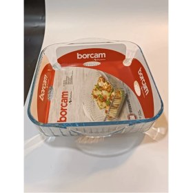 Resim Özbience Orta Boy Kare Borcam Tepsi, Fırın Için Dayanıklı ve Şık Tasarım 