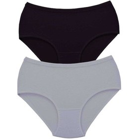 Resim 2 Adet Tutku Kadın Yüksek Bel Bato Kalın Lastik Külot S3 RYL-TUTBTKL2008 Çok Renkli 