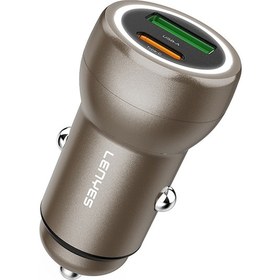 Resim Lenyes Ca64 Hızlı Şarj Özellikli Dual Usb-a + Type-c Portlu Pd Araç Şarj Aleti 30w Gold Gold 