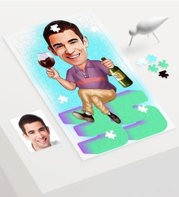 Resim Kişiye Özel Bay Doğum Günü Karikatür 240 Parça A3 Puzzle - 1 