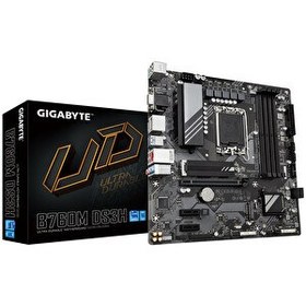 Resim Gigabyte B760M DS3H Intel B760 Soket 1700 DDR5 7600 MHz Matx Gaming Anakart 
