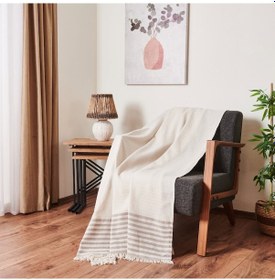 Resim Soft Koltuk Örtüsü - Gri - 180x210 Cm Renkli 