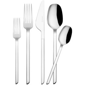 Resim Korkmaz Flata 72 Parça Çatal Kaşık Bıçak Seti Gümüş 