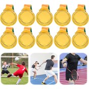 Resim 10 Adet Çinko Alaşımlı Madalya, Altın/Gümüş/Bronz Kaplama, Kazananlar İçin Spor Ödül Madalyaları, Atletizm Ödülleri, 3D Tasarım, Dayanıklı Metal, Oyunlar ve Yarışmalar İçin 