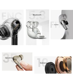 Resim Hifuture Sonicaır Kablosuz Bluetooth 5.4 Ipx5 Su Geçirmez Enc 4 Mikrofonlu Tws Kulak Içi Kulaklık Siyah 