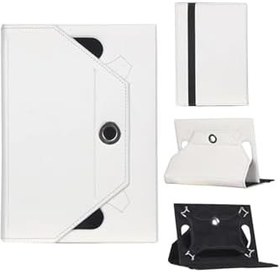 Resim Casper Via T18W Z3735F 8" İle Uyumlu Standlı Kapaklı Üniversal Tablet Kılıfı,Beyaz 