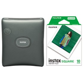 Resim Fujifilm Instax SQ Link Yeşil Ex D Akıllı Telefon Yazıcısı Ve 10'lu Film 