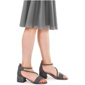 Resim Kiko Kids Pisar Günlük Kız Çocuk 4 Cm Topuklu Sandalet Abiye Ayakkabı Platin Platin 