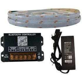 Resim Bluetooth Kontrollü Müzik Modlu Cob Rgb Şerit Led Set 768/1m Ledli 10metre 10 Metre 