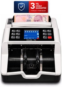 Resim Sesli Karışık Para Sayma Makinesi Mıx 70+ Beyaz Ve Gri Tl - Euro Karışık Sayım, Dolar Adet Sayım 